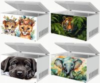 Naklejka samoprzylepna na zamrażarkę zmywarkę pralkę ZWIERZĘTA DUŻO WZORÓW