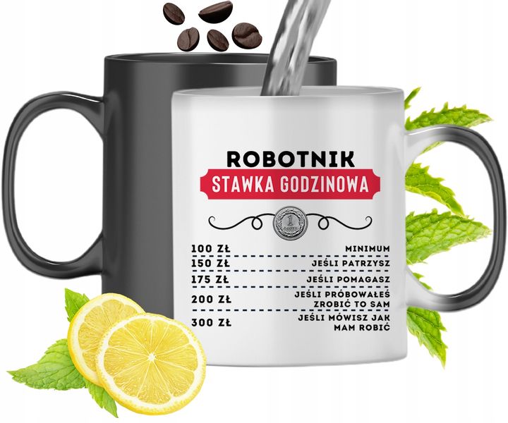 Dla Robotnika Kubek Magiczny Na Urodziny Prezent Z Nadrukiem Ze Zdjęciem zdjęcie 1