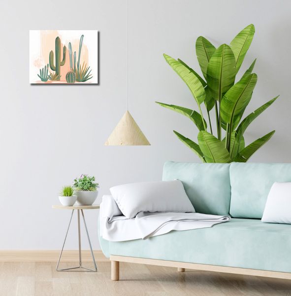 Obraz 40x30cm Ilustracja Kaktusów zdjęcie 2