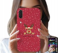 ETUI DO HUAWEI P20 - ŚWIĄTECZNY RENIFER MIKOŁAJ ŚWIĘTA +SZKŁO