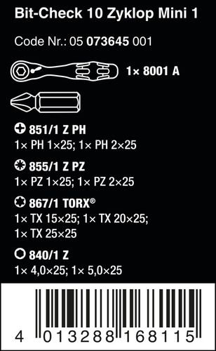 zestaw bitów bit-check 10 zyklop mini 1 10 część - w05073645001 na Arena.pl