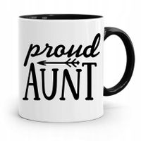 Kubek Czarny Prezent Dla Cioci Proud Aunt Z Nadrukiem Ze Zdjęciem