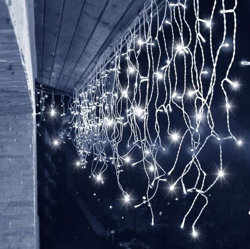 SOPLE LED KURTYNA flash BIAŁE ZIMNE 5M 100szt HURT Lampki MAD-102 na Arena.pl