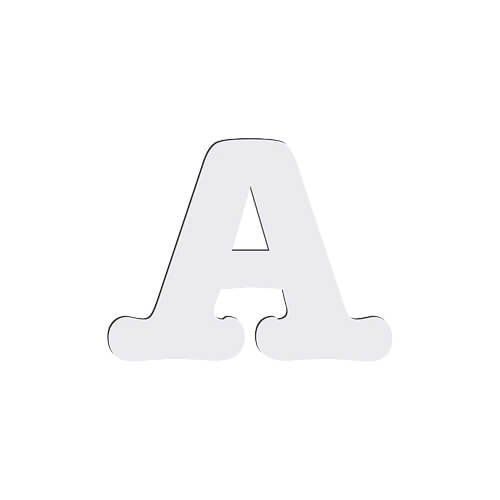 Litera dekoracyjna z MDF-u do sublimacji 10 cm A zdjęcie 1