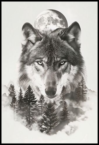 Plakat 61x90,5cm Wilczy Duch Lasu na Arena.pl