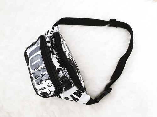 NERKA saszetka biodrówka polska napisy N036 biała na Arena.pl