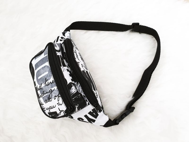 NERKA saszetka biodrówka polska napisy N036 biała zdjęcie 3