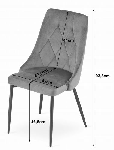 Krzesło IMOLA - ciemna zieleń aksamit x 1 na Arena.pl
