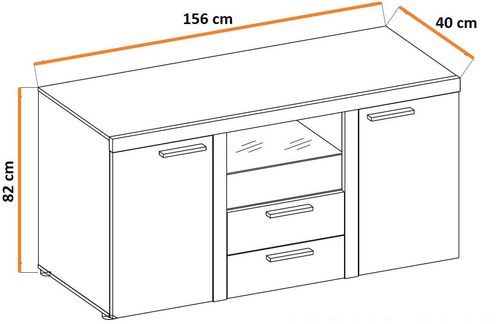 Pojemna szafa trzydrzwiowa + Duża Komoda z oświetleniem LED Biały mat na Arena.pl