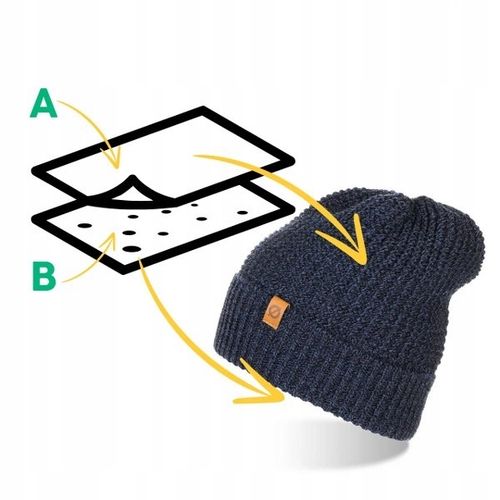 Męska czapka zimowa Brødrene cz14 granatowa 9932 na Arena.pl