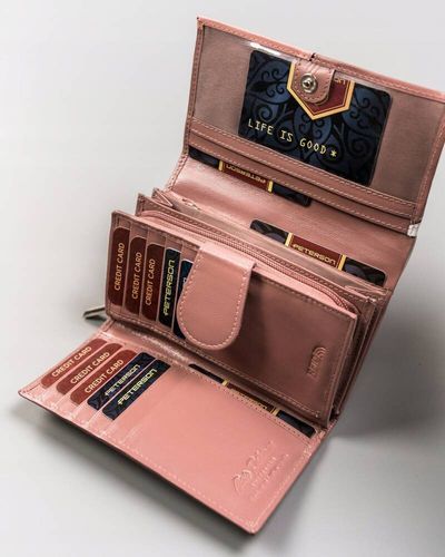 średnich rozmiarów portfel damski ze skóry naturalnej - peterson na Arena.pl