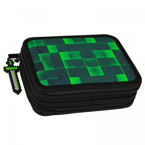 PIÓRNIK SZKOLNY TRZYKOMOROWY Z WYPOSAŻENIEM DLA CHŁOPCA PIXEL na Arena.pl