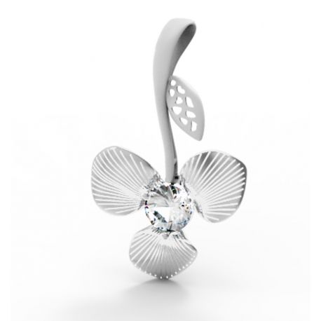 SREBRNY WISIOREK KWIATEK Z CYRKONIĄ PRÓBA SREBRA 925 na Arena.pl