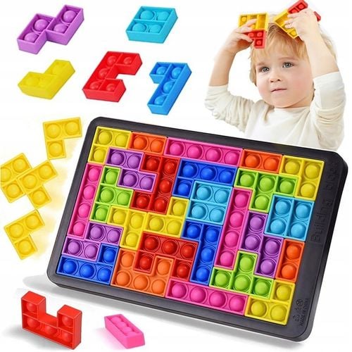 POP IT KLOCKI POPIT TETRIS PUZZLE UKŁADANKA BĄBLE na Arena.pl