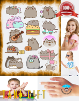 Duży Zestaw Mega Tatuaży zmywalnych - Pusheen
