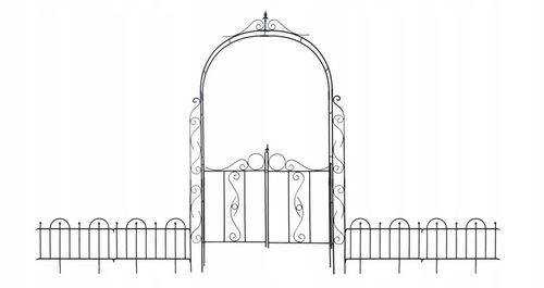 Metalowy płotek ogrodowy, pełny pręt fi 8, fi10, ogrodzeniowy, palisada P1 na Arena.pl