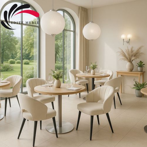 Krzesło Tapicerowane KL-1 Jasny Beż Piano 02 na Arena.pl