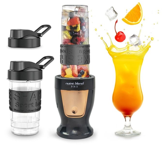 BLENDER KIELICHOWY DO KOKTAJLI SMOOTHIE BUTELKI SIEKANIE MIELENIE BLEND&GO zdjęcie 1