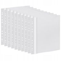 SKOROSZYT SZTYWNY WPINANY A4 PCV BIAŁY 10 SZTUKTRES