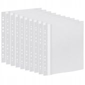 SKOROSZYT SZTYWNY WPINANY A4 PCV BIAŁY 10 SZTUKTRES