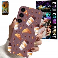 ETUI CASE SAMSUNG GALAXY S24 FE KAWA FAN COFFEE KRSUPER WZORY + SZKŁO