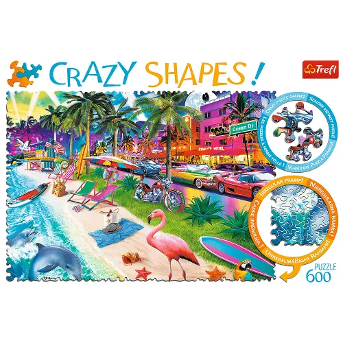 Puzzle 600 elementów. Plaża w Miami na Arena.pl
