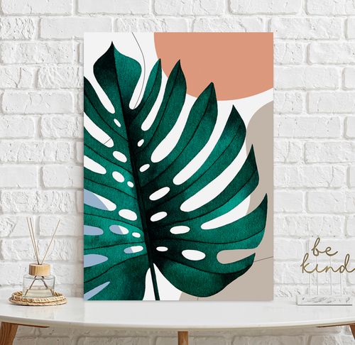 Plakat boho plakaty liść monstery 30x40 cm na Arena.pl