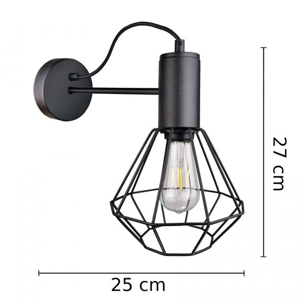 Kinkiet 1xE27 LARS BLACK zdjęcie 4