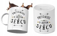 Przyjaciela Zestaw Kubek + Skarbonka Na Prezent Z Nadrukiem Ze Zdjęciem