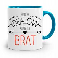 Kubek Błękitny Prezent Dla Brata Idealny Brat Z Nadrukiem Ze Zdjęciem