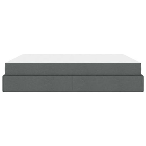 Ramka łóżka z przechowywaniem ciemno szary 180 x 200 cm tkanina na Arena.pl
