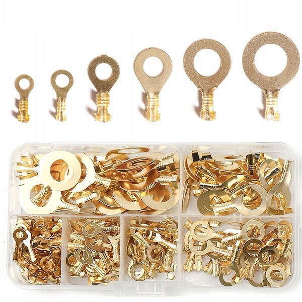 150 SZTUK Konektory Oczkowe Nieizolowane Kablowe Zestaw M3 M4 M5 M6 M8 M10 zdjęcie 2