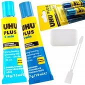 Klej UHU PLUS 5min mocny uniwersalny epoksydowy dwuskładnikowy 30ml