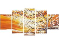 70CM 150CM OBRAZ 5 ELEM KWITNĄCE DRZEWO ŚCIENNY