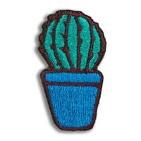 NASZYWKA naprasowanka kaktus niebieski