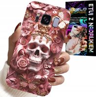 ETUI DO SAMSUNG GALAXY S8 - KOBIECE, MODNE WZORY, CZASZKA W RÓŻE