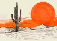 Plakat 70x50cm Kaktus Saguaro