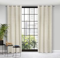 Zasłona gotowa na przelotkach ARETA 140x250 Eurofirany kremowo/srebrna