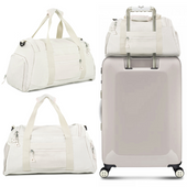 torba podróżna bagaż podręczny fitness siłowniana ecru 30 l