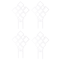 Podpórka do roślin Drabinka Pergola na kwiaty x4