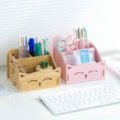 Wielofunkcyjny Organizer - Przybornik Na Biurko Czerwony