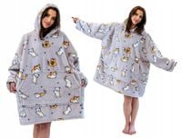 KOC BLUZA Gruba Kocobluza Oversize Futrzak XXL Koty Kotki 460 GSM AŻ