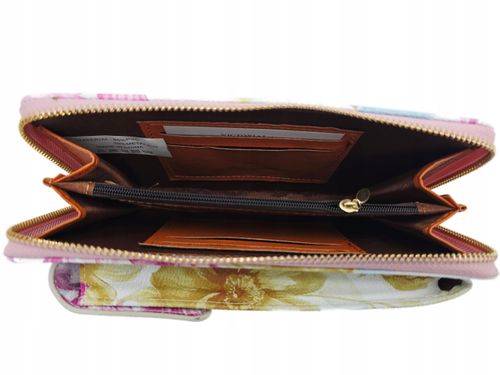 Torebka listonoszka portfel kwiaty wielokolorowy czarny AB0140 na Arena.pl
