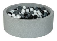 Suchy basen dla dziecka z piłeczkami 450szt (czarny, biały, szary)
