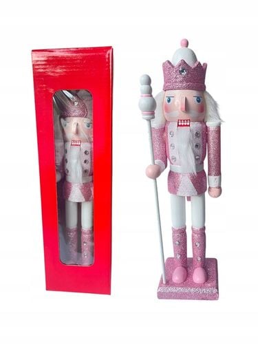 Figurka Świąteczna Dziadek do Orzechów 30CM biało-różowy Nutcracker na Arena.pl