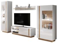 Meblościanka Arco Biały połysk / Dąb grandson