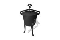 KOCIOŁEK MYŚLIWSKI NR 4 - 6L ŻELIWNY DO DUSZONEK NA OGNISKO PALENISKO WĘDZARNIĘ GRILL ŻELIWO