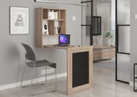 Biurko składane wiszące ścienne TILT dąb sonoma / czarny mat