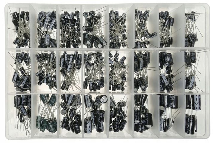 ZESTAW KONDENSATORÓW ELEKTROLITYCZNYCH 500 SZTUK zdjęcie 3