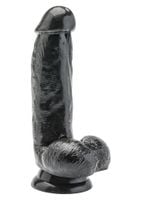 dildo 6 inch with balls black